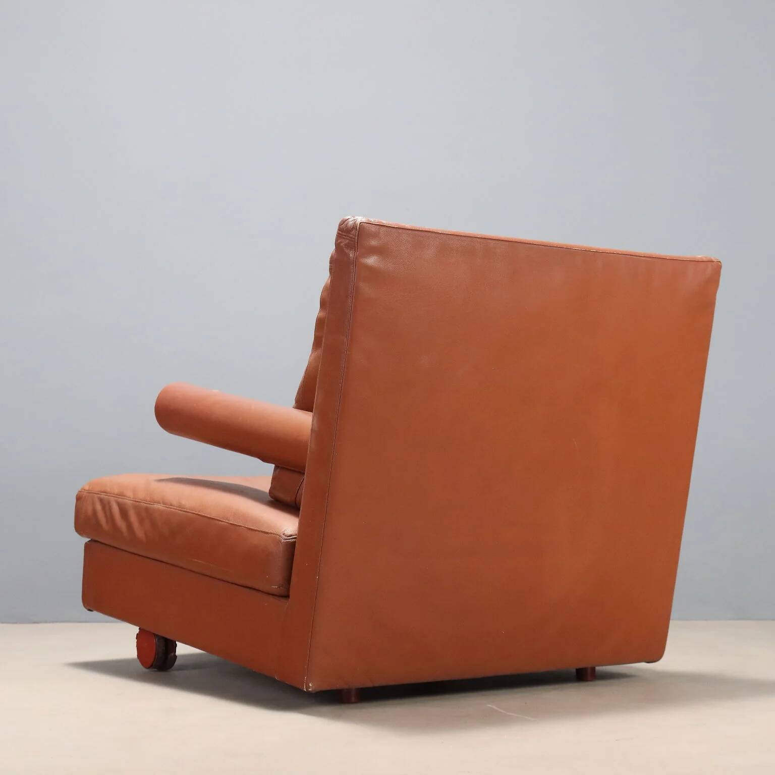 Fauteuil Baisity B&B, design vintage Antonio Citterio, cuir, années 1980