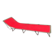 Folding camp bed vintage chaise longue canvas red brand Samti