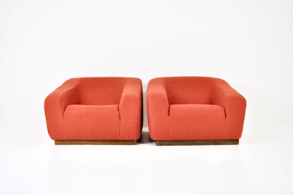 Paire de fauteuils italiens, 1970s