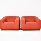 Pair of Italian armchairs, 1970s