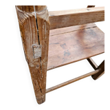 Old Spanish pine wood arm chair