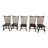 Set of 5 vintage bistro chairs