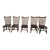Set of 5 vintage bistro chairs