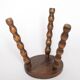 Beaded wooden tripod stool