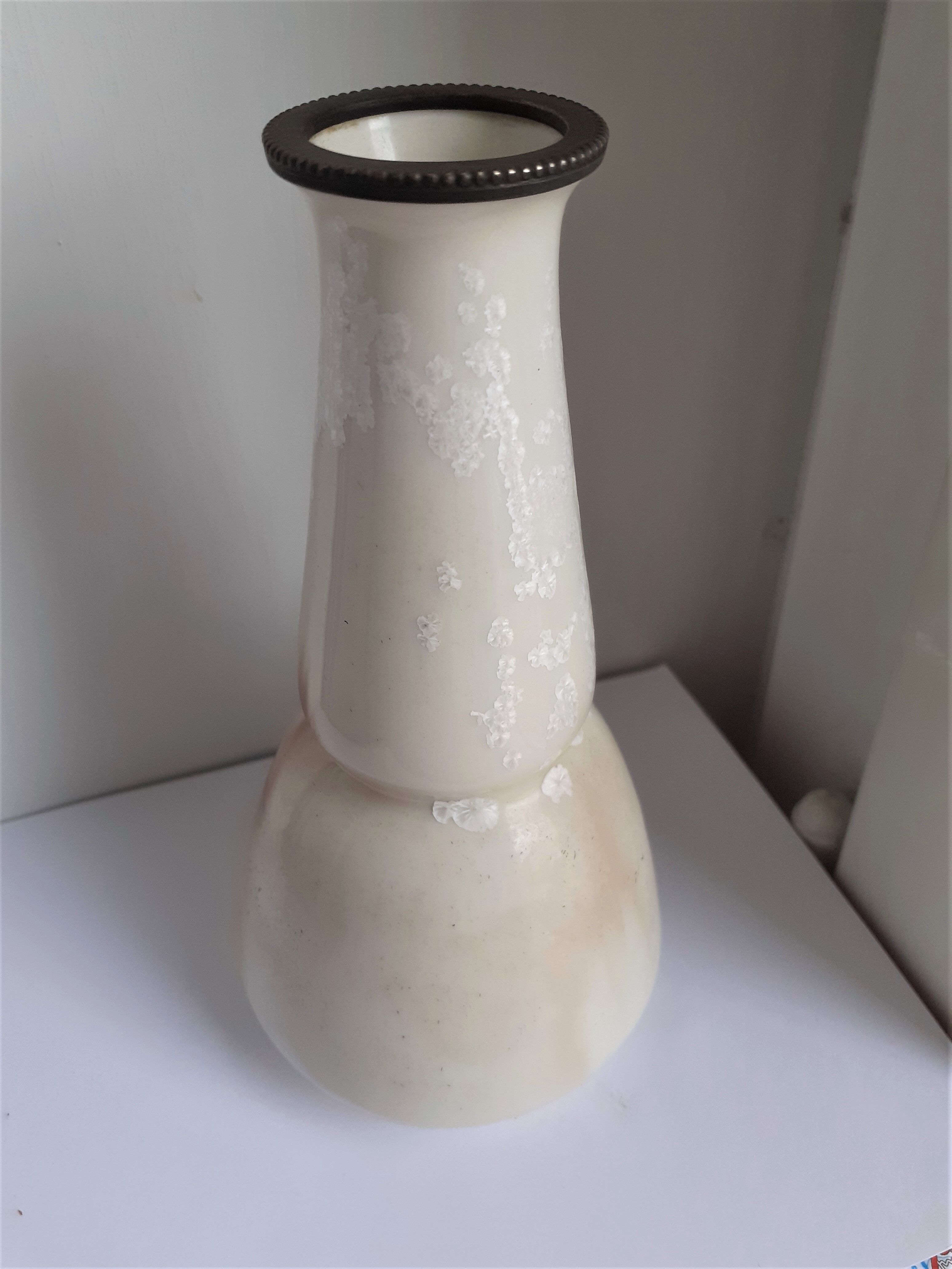Glazed earthenware vase