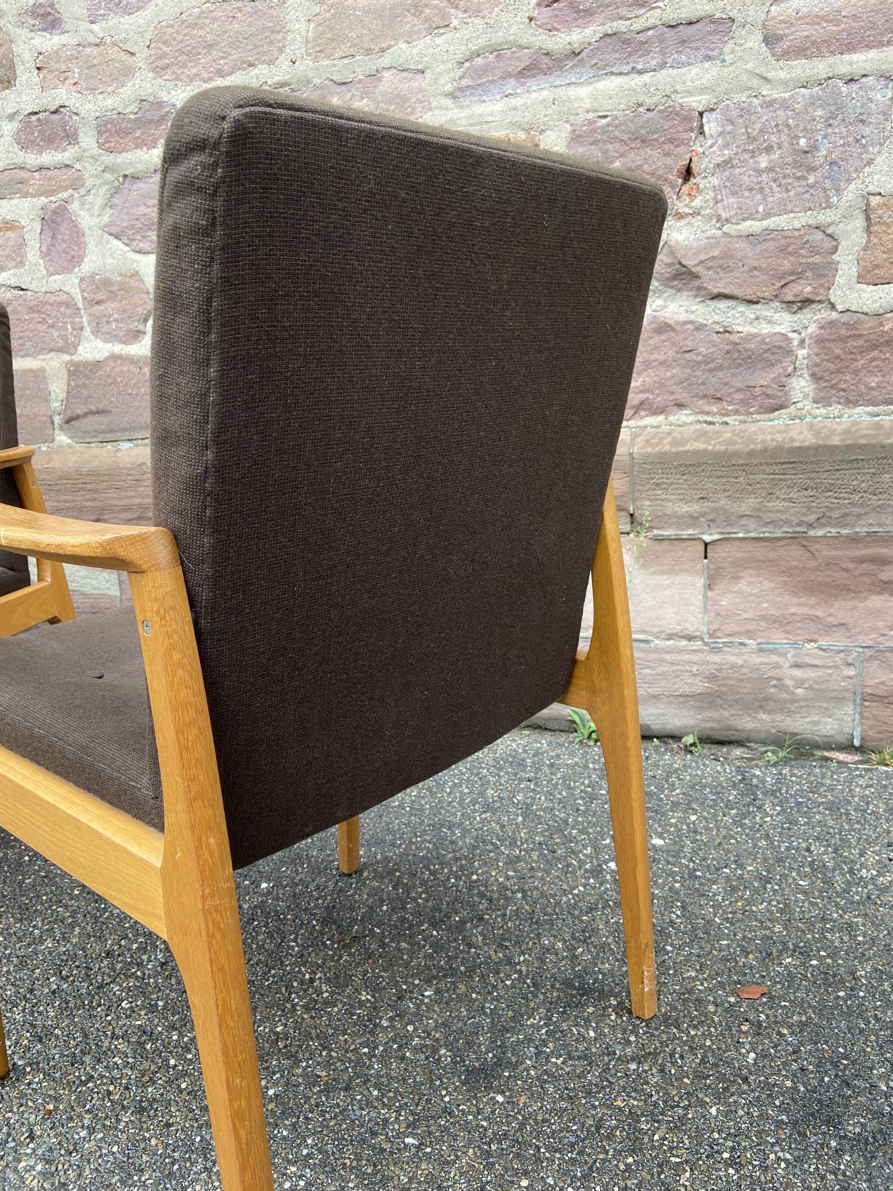 Pair of armchairs scandinavian lounge chairs 60s fröscher kg