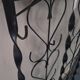 Mid century wall mounted wrought iron coat and hat rack, 1960s