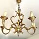 Golden bronze chandelier in Louis XV style