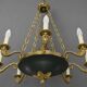 Empire-style chandelier in finely chiselled and gilded bronze