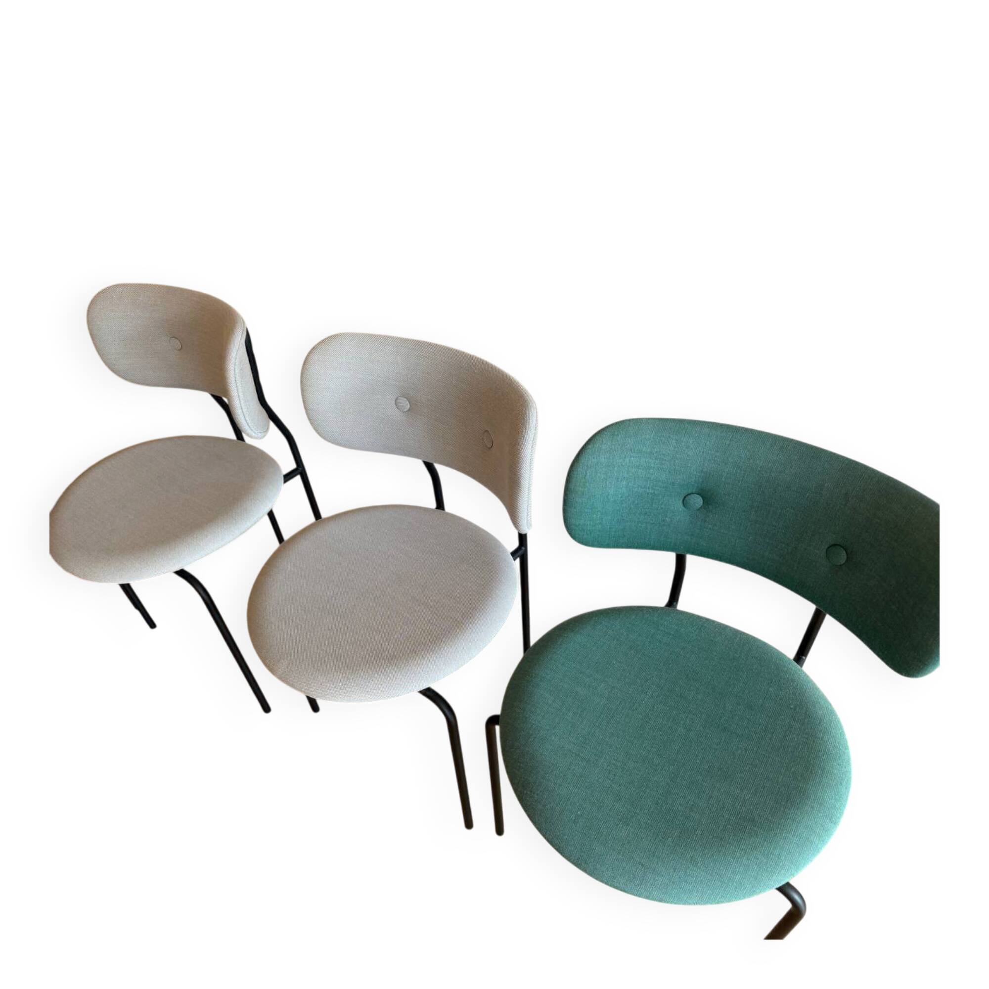 Chaises Gubi Coco Dining – entièrement rembourrées – lot de 4