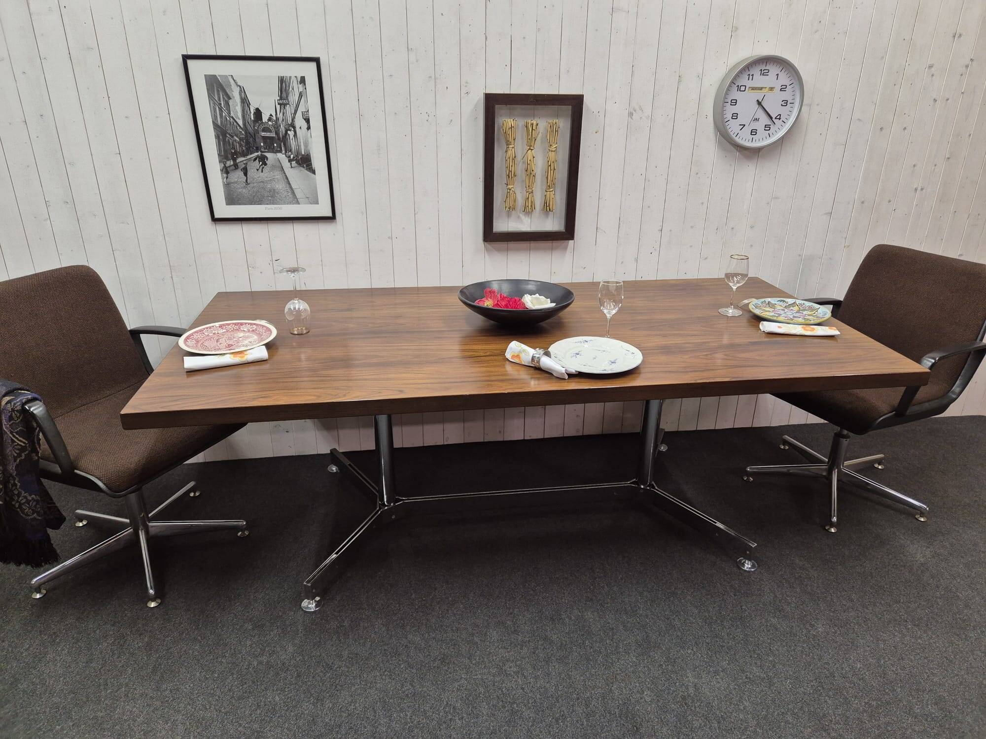 Vintage rosewood meeting table