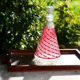 Vintage 70's whiskey decanter with geometric pattern