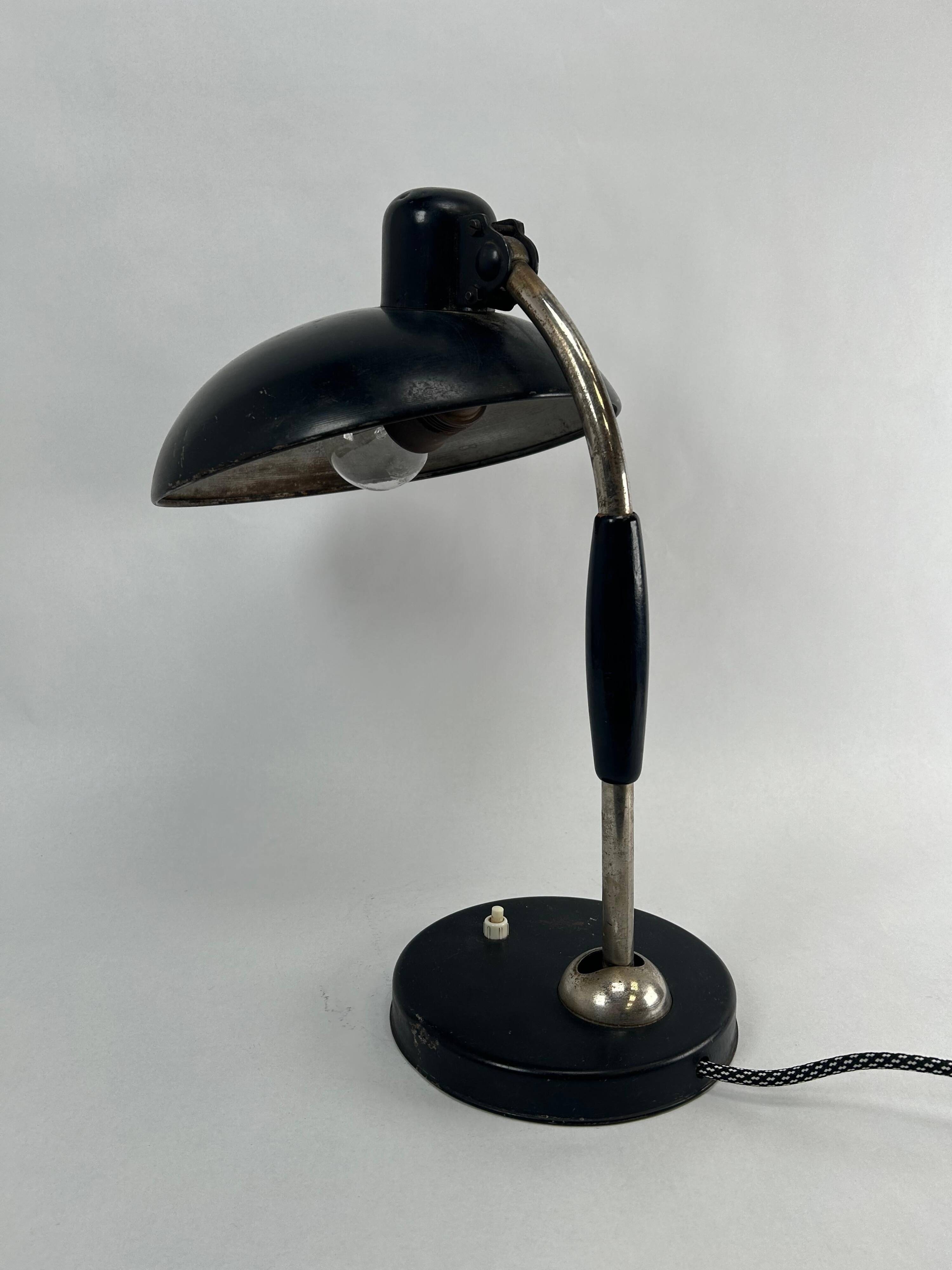 Mid-century design desk lamp by Christian Dell for Escolux Germany.
