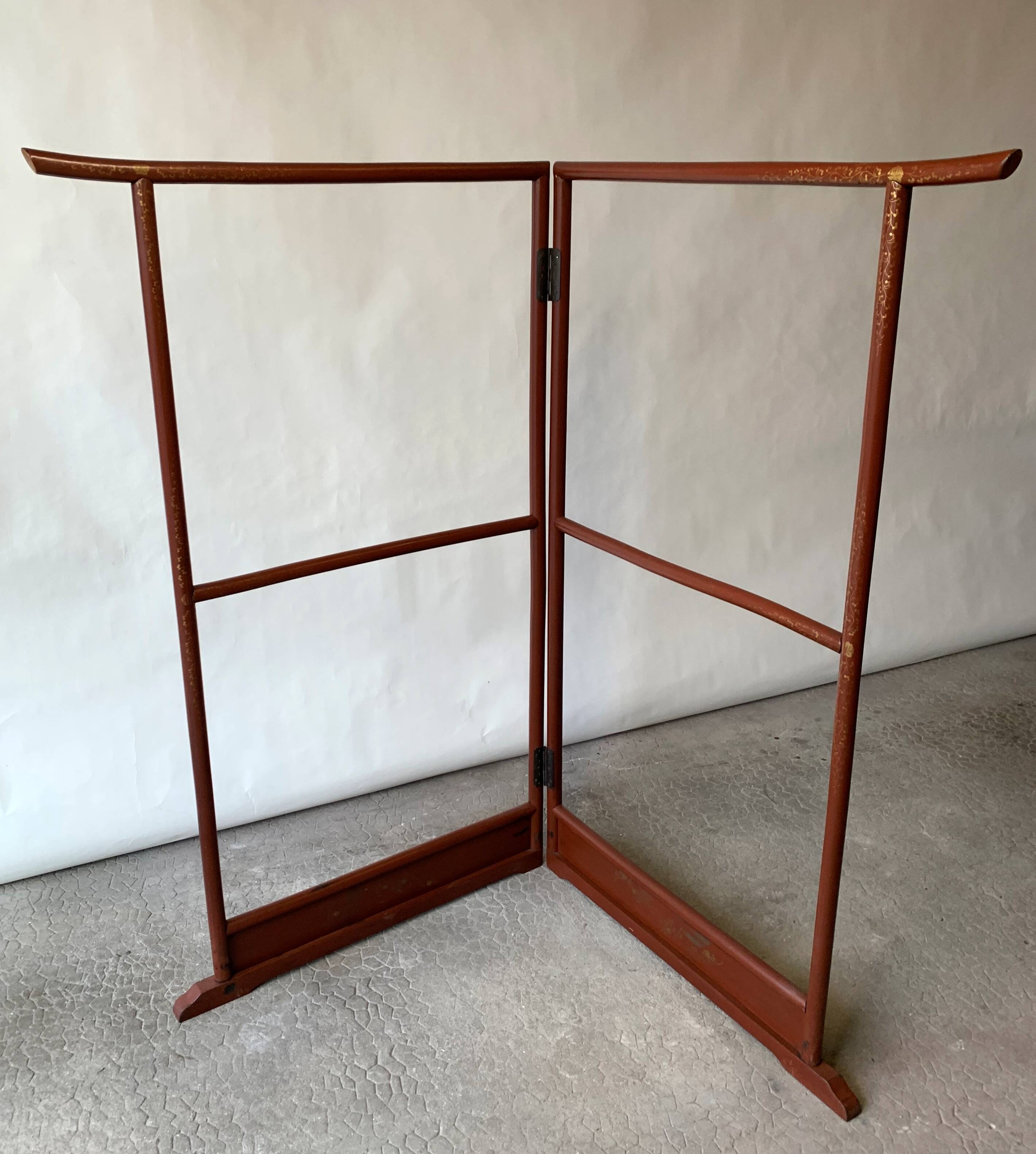 Japanese lacquered clothing holder