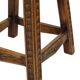 Characterful Solid Wood Vintage Stool Sculpted