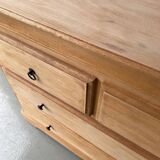 Vintage Louis Philippe chest of drawers renovated in raw wood