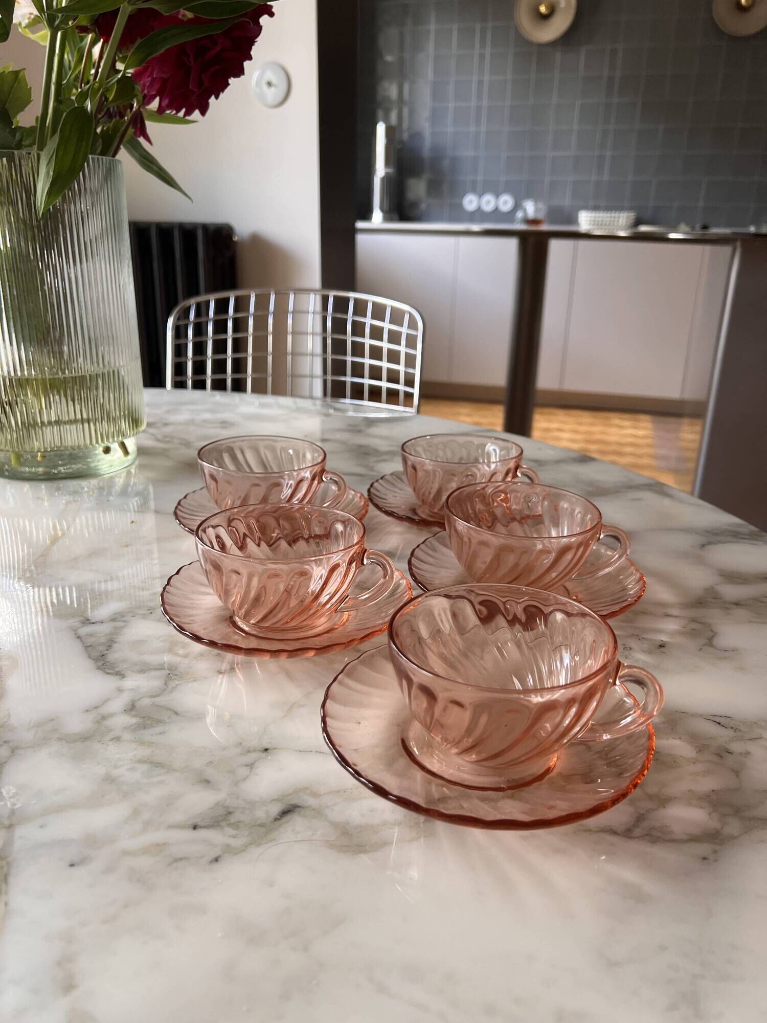 Arcoroc tea service set of 5
