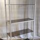 Design shelf in aluminum and smoked glass 70s/80s