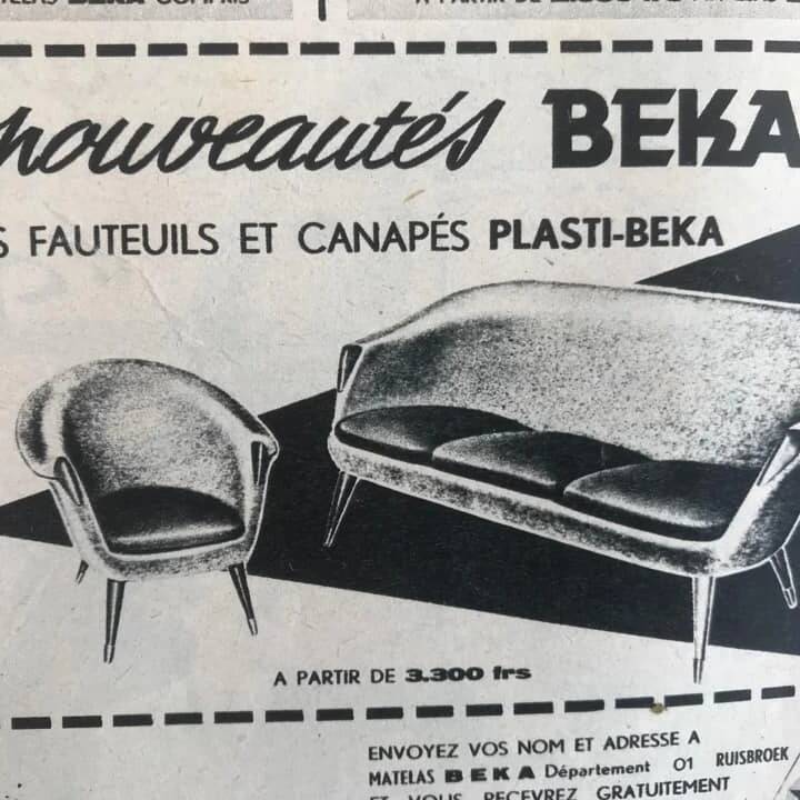 Restored Beka armchair - Belgium 1960