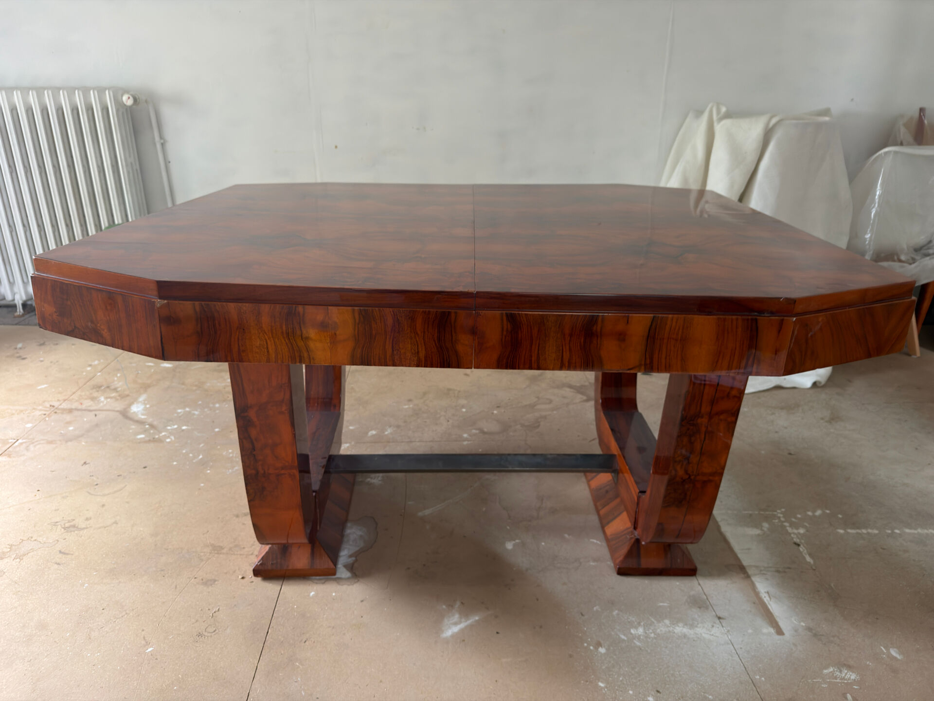 Table de salle à manger Art Déco extensible – années 1930