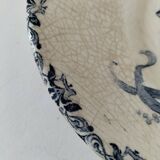 Plat ancien ovale en faïence – modèle "Iris" Clairefontaine