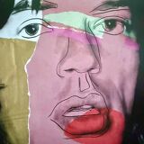 Impression Offset Mick Jagger, Mumok, c 2020, signé dans la planche
