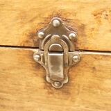 Former large wooden and iron trunk