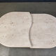 Vintage two tier travertine coffee table, 1970s