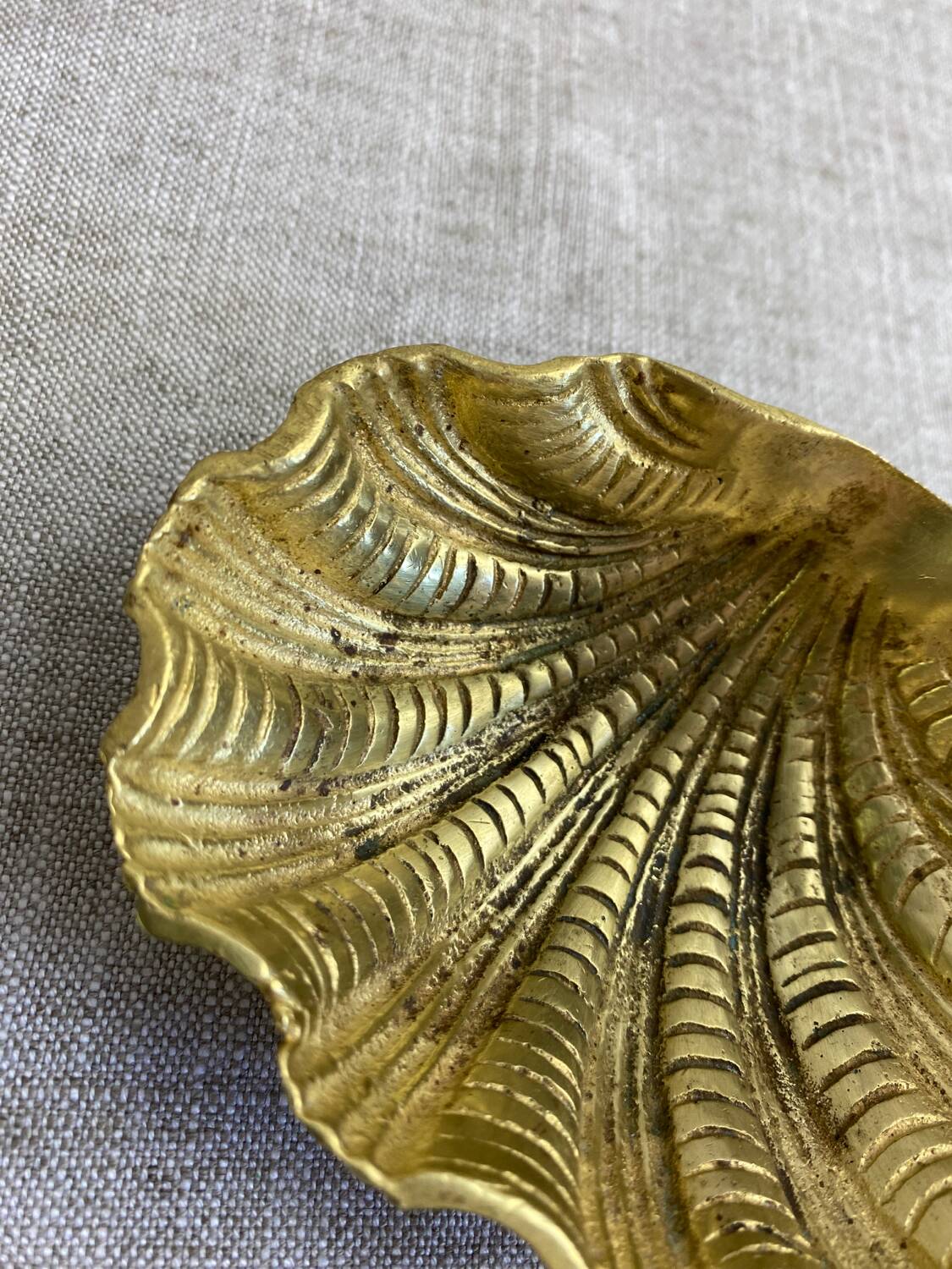 Bronze holy water stoup shell