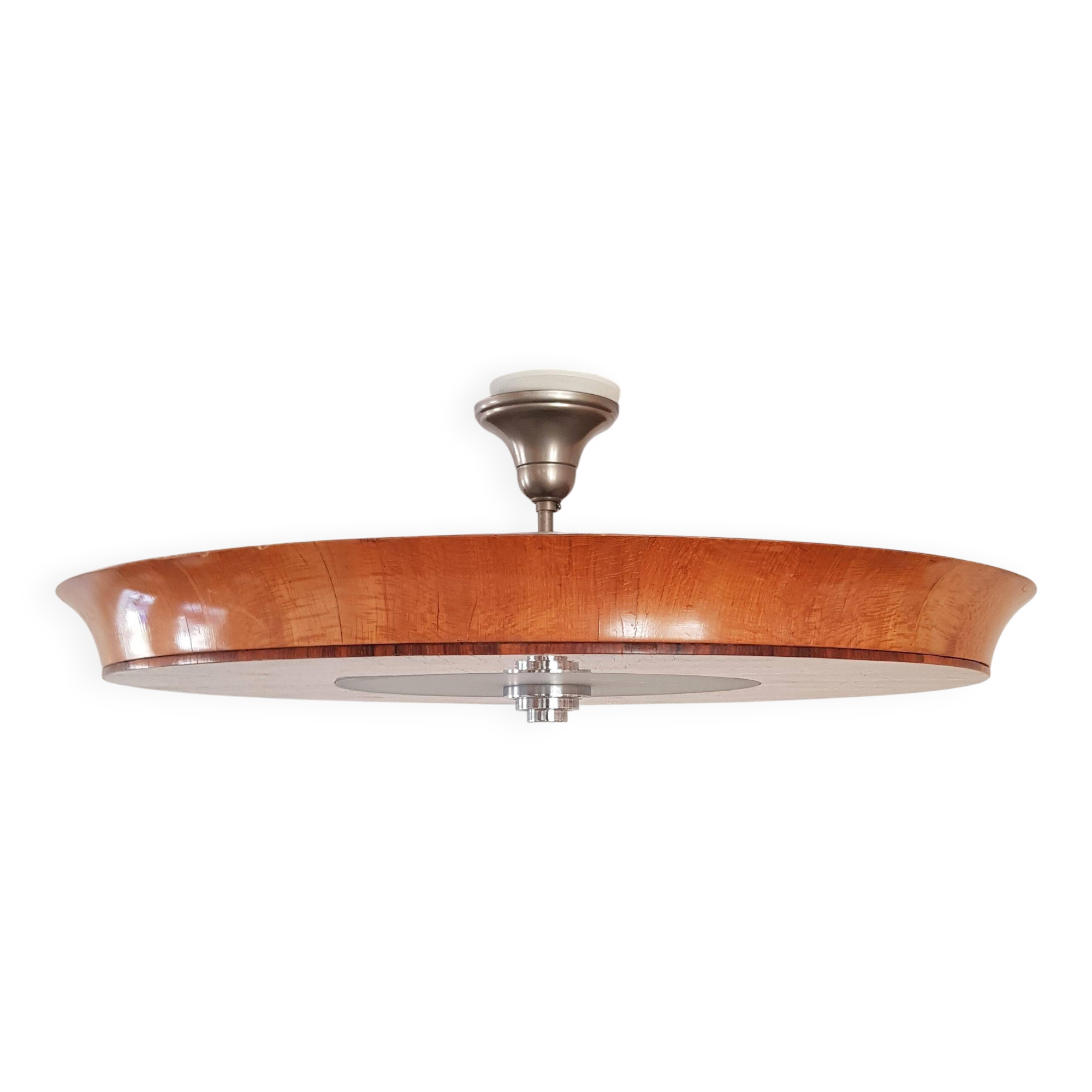 Large recessed lamp with complex floral inlay, Swedish Grace