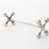 Set of 6 WMF Silver-Plated Knife Rests, Jack Style, Vintage 1970s