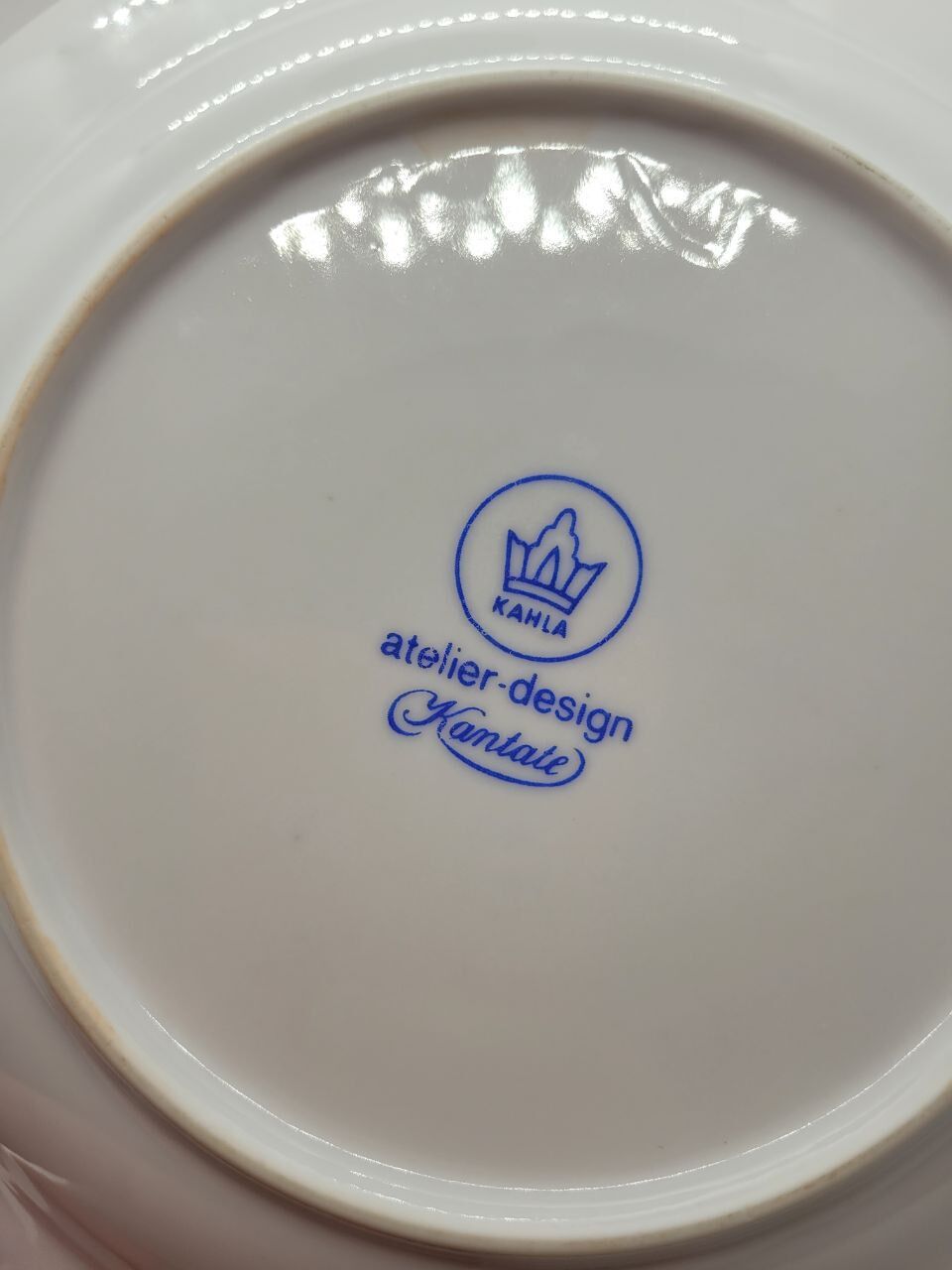 4 vintage Kahla hollow plates pink pattern