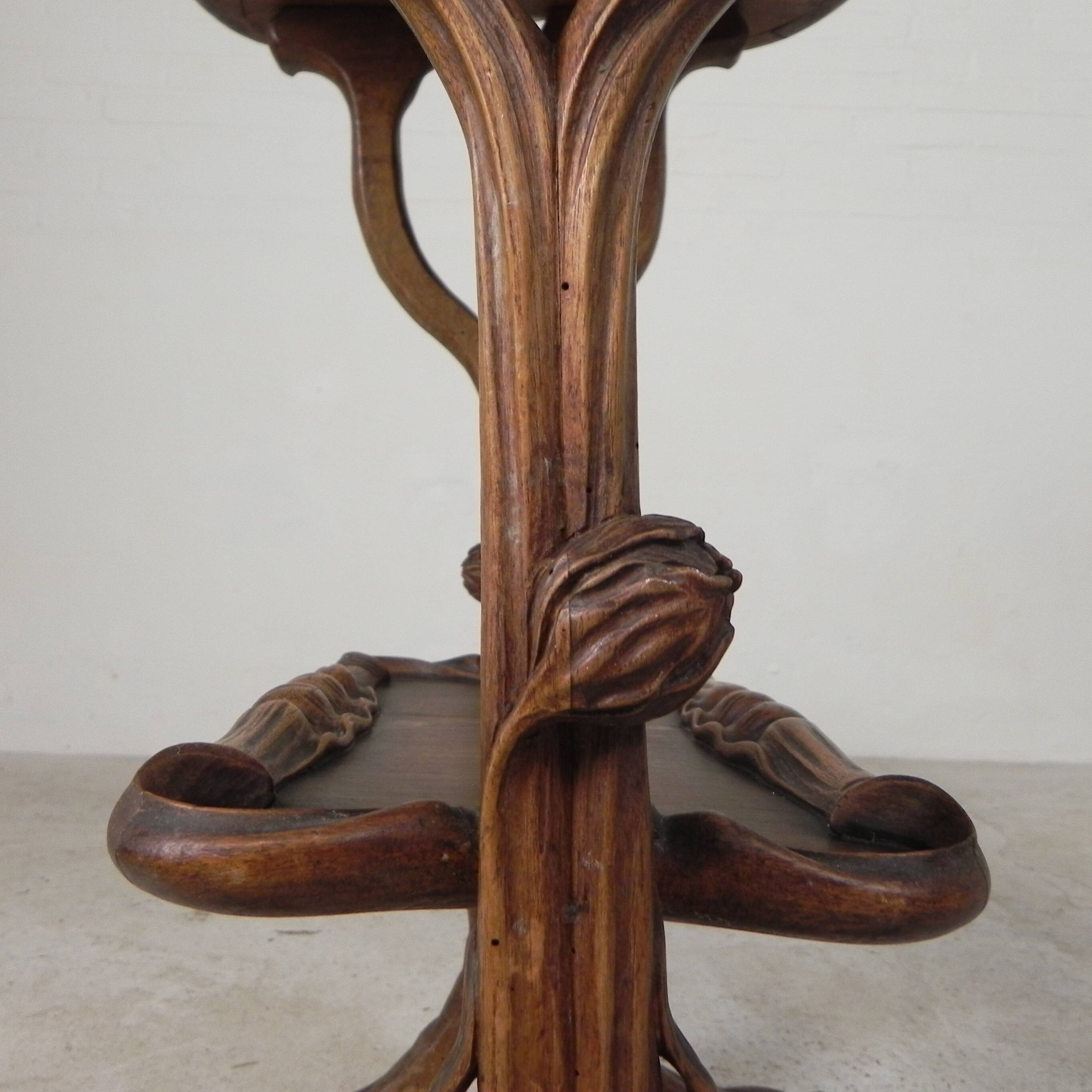 Art Nouveau tea table by Emile Galle, 1899