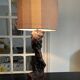Brutalist wooden lamp