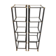 Pair of metal shelves by Guy Lefèvre for Maison Jansen 70s