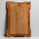 Antique wall mirror in blackened wood and gilded stucco, 19th-century Dutch style.
