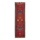 Burgundy & Red Vintage Runner Rug, 99x352Cm