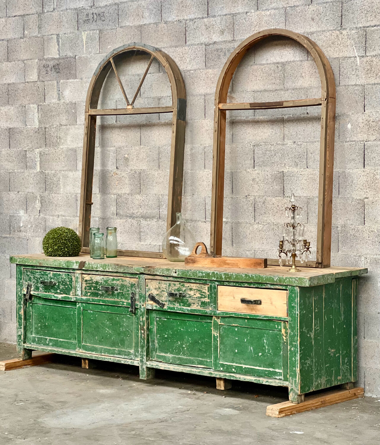 Old industrial workbench