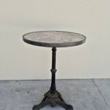 Pedestal table for restaurant bistro with lion paws and marble