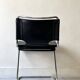 Chaise en métal tubulaire et cuir par Olivier Mourgue, France 1960-70