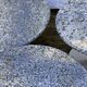Trio de tables basses en granit et acier inoxydable