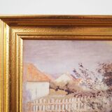 Painting „The Rainbow over the Village”, Scandinavian design, 1960s