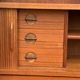 Danish library and its teak secretary 1960 by Johannes Sorth