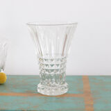 Vintage molded glass vase 50s
