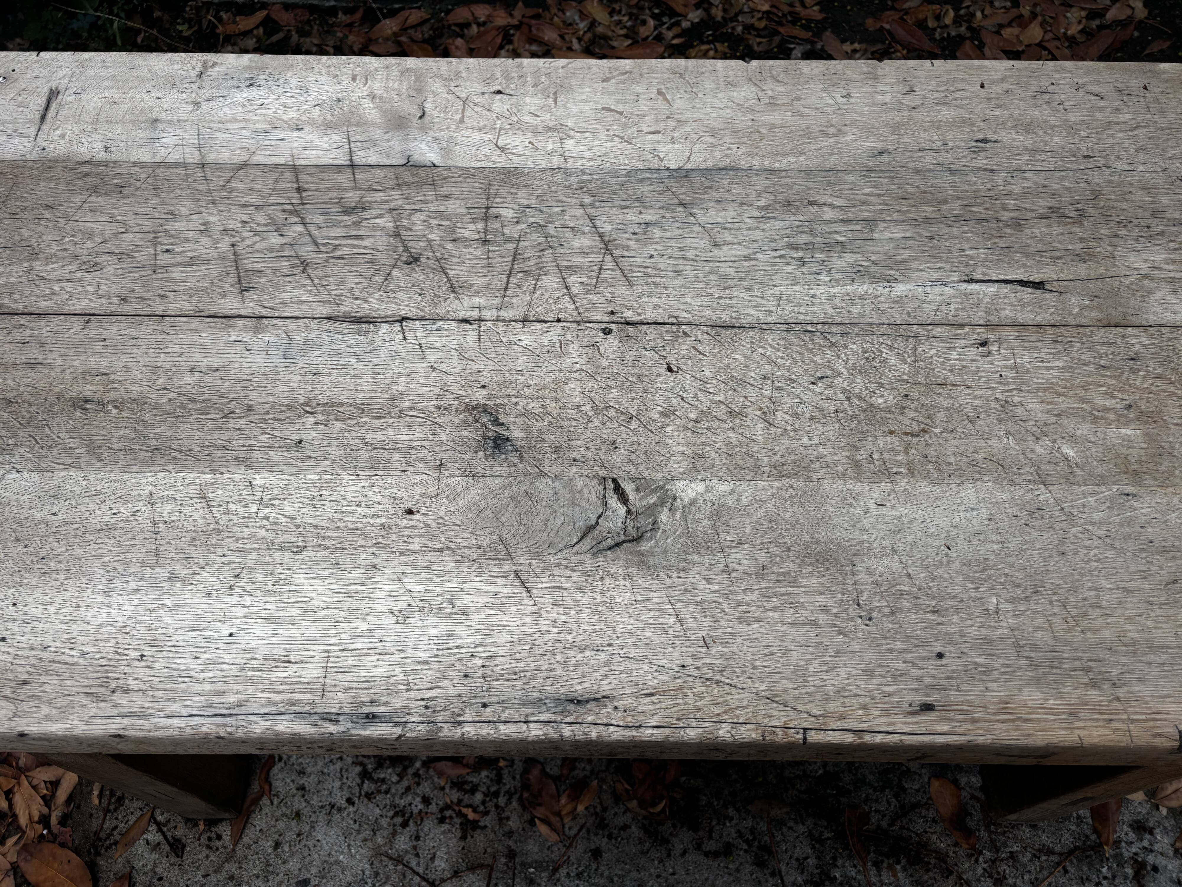 Solid oak dining table