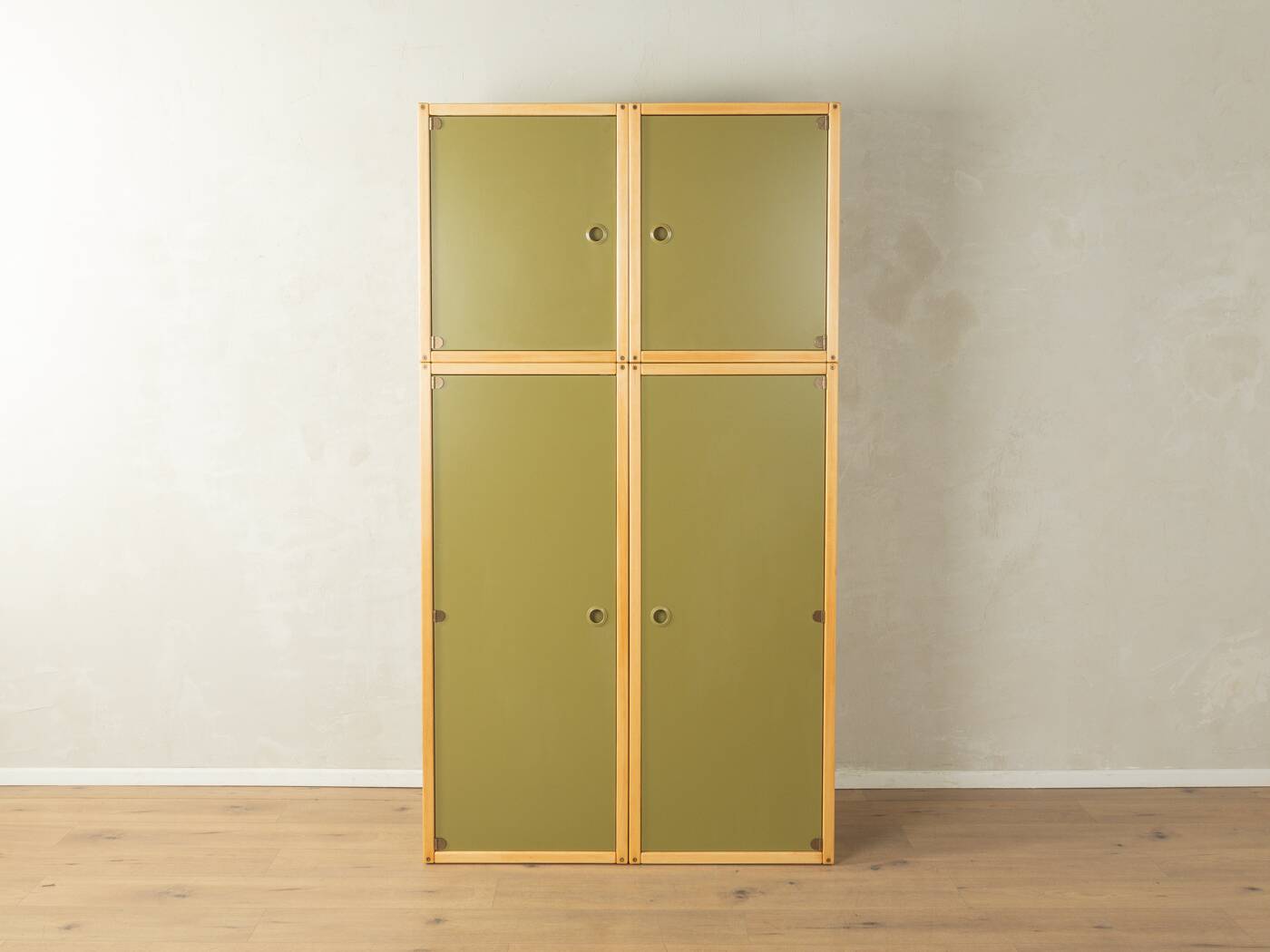 Système d'armoires Flötotto quatre pièces, années 1970, vert, hêtre, HPL