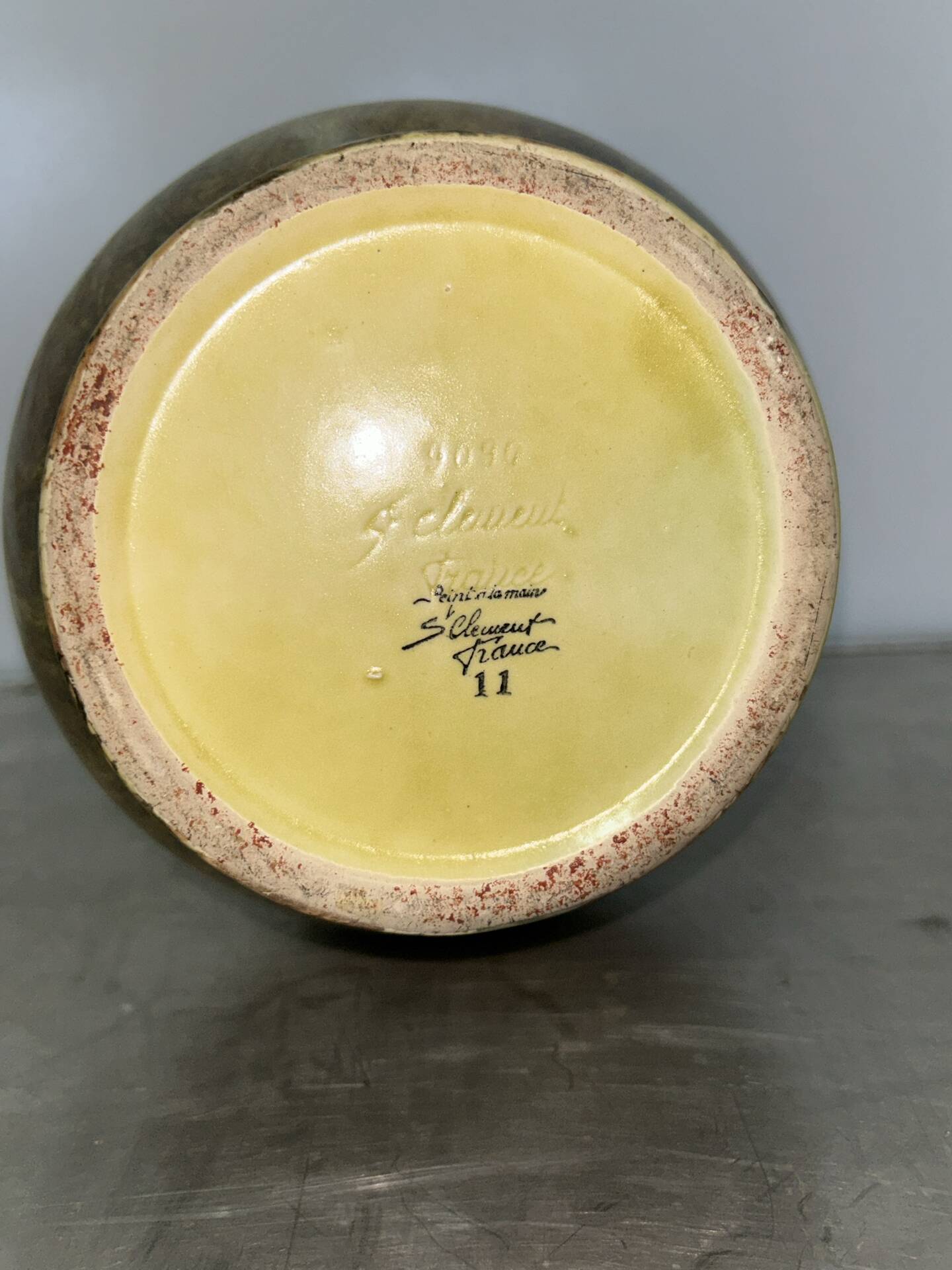 Hand-painted Saint Clement ceramic vase