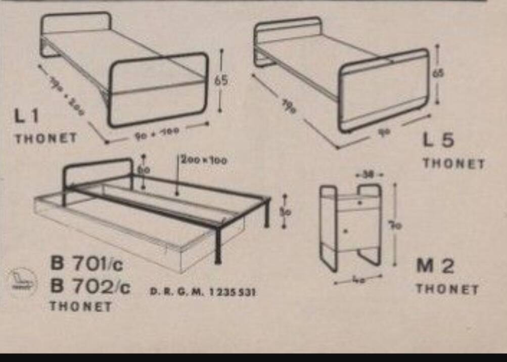 Thonet M2 bedside tables