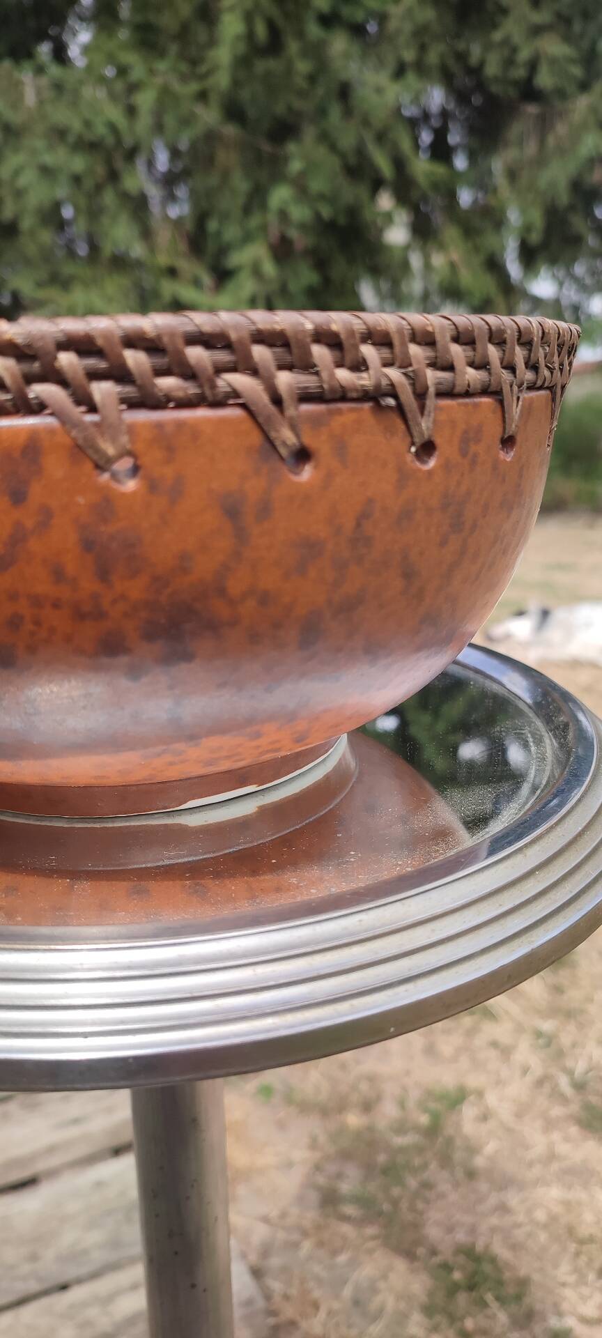 Rinjani pottery coupe Lombok Indonesia Clay and rattan