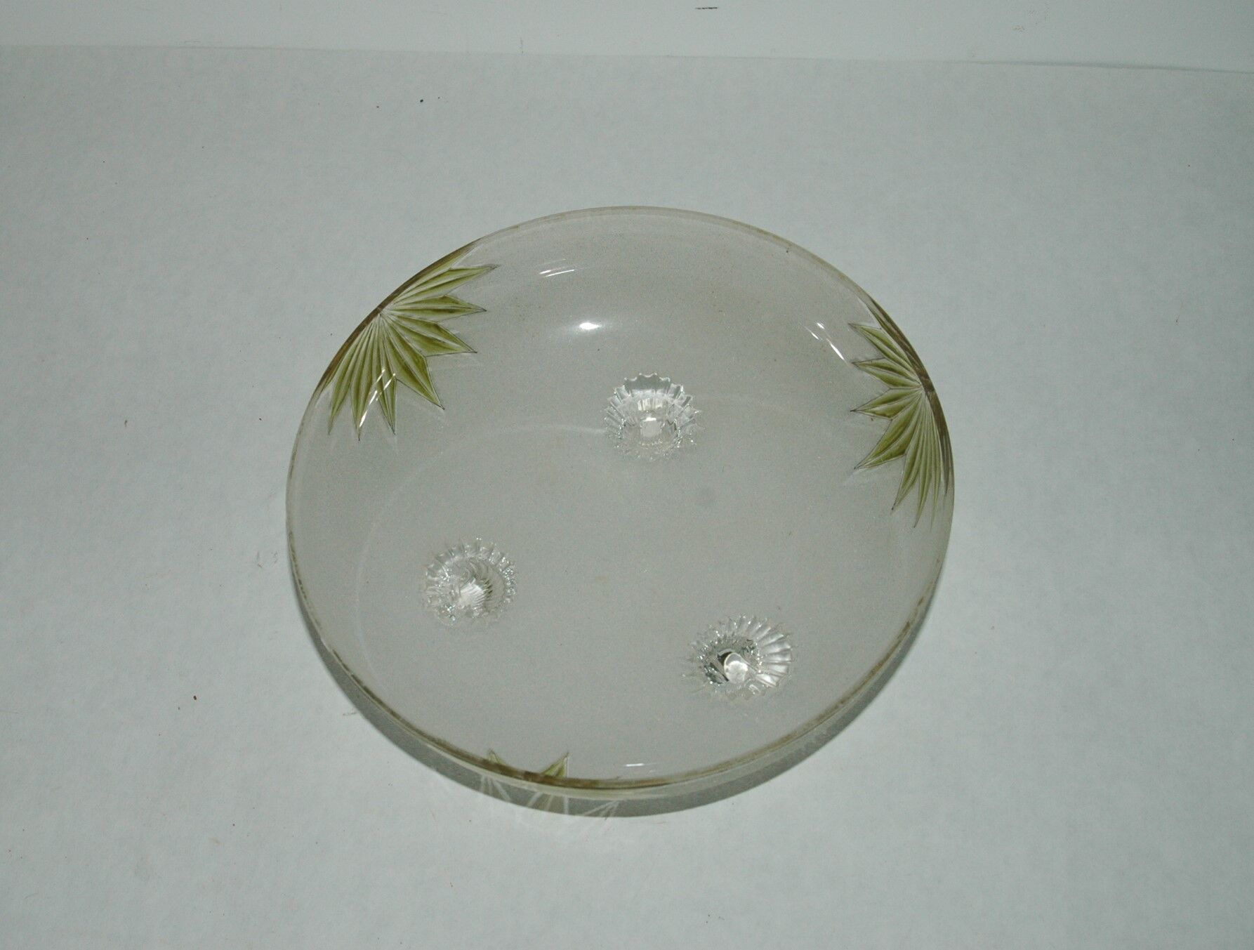 Frosted glass cup and art-new enamelled